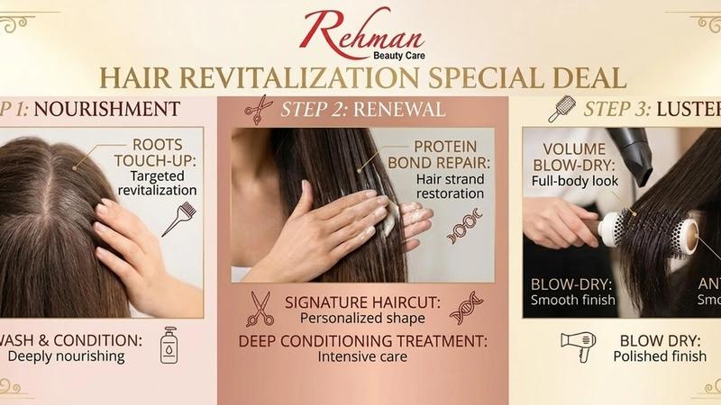 Haircut, wash and blow dry styling at Rehman Beauty Care in DHA Phase 1, Lahore
