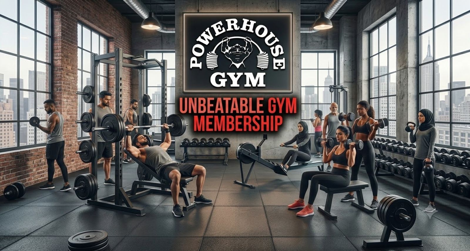 Power racks and free weights area at Power House Gym in DHA Phase 3 Lahore
