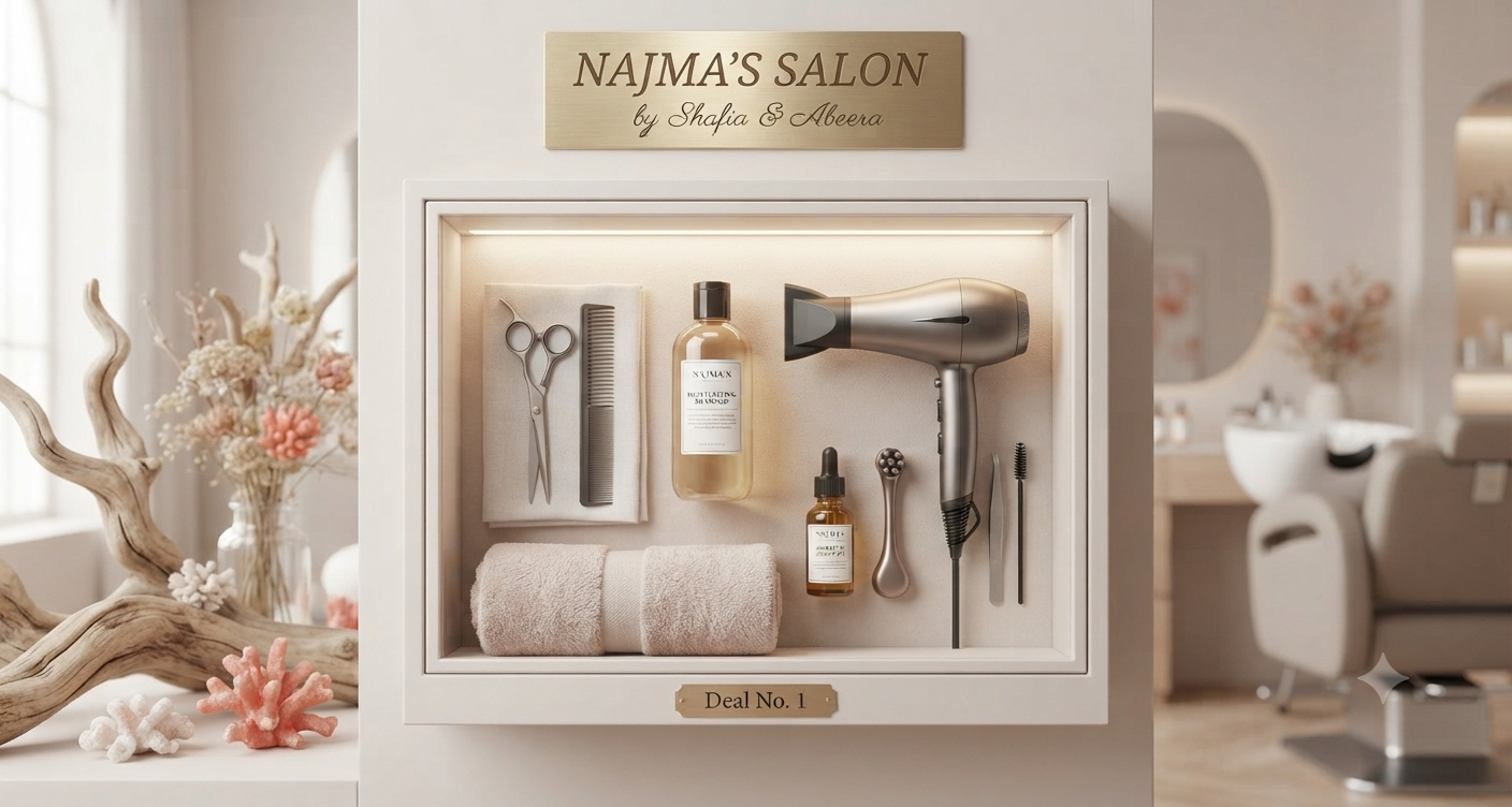 Hair styling session at Najma's Salon in DHA Phase 5 Lahore