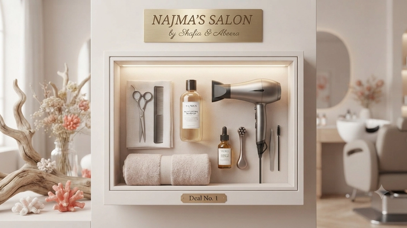 Hair styling session at Najma's Salon in DHA Phase 5 Lahore