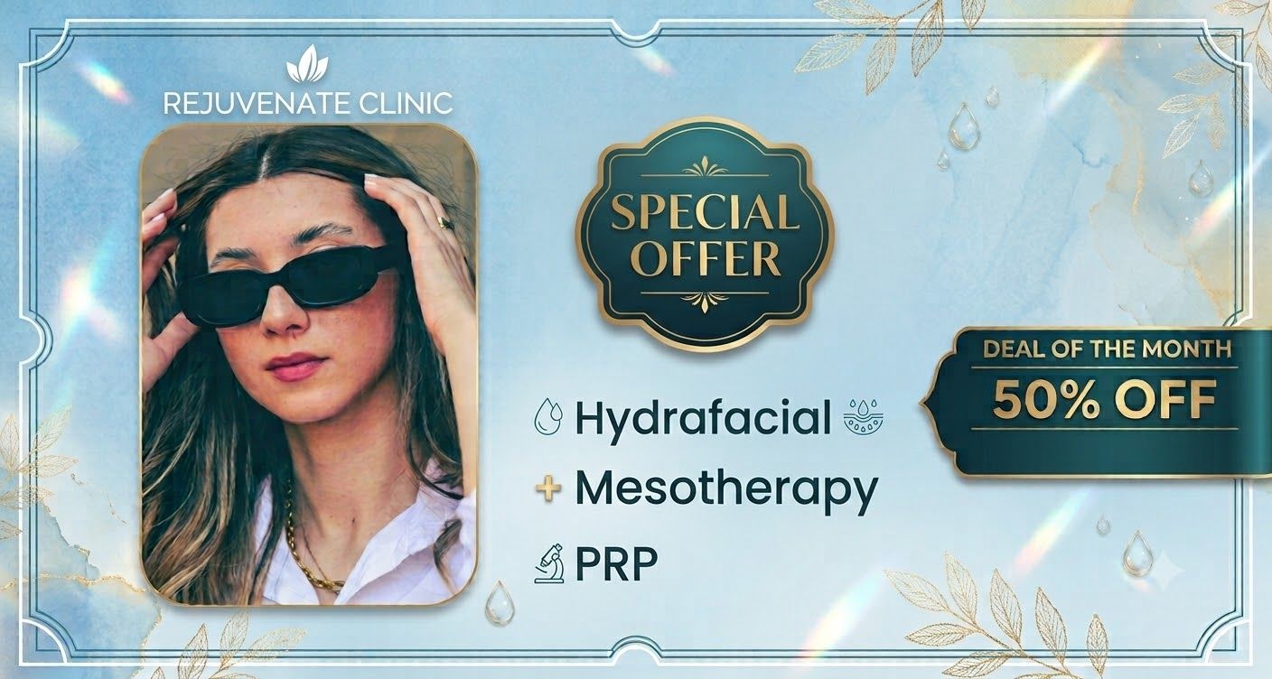 Hydrafacial, mesotherapy and PRP clinical skin treatment at Rejuvenate Clinic, DHA Phase 3 Lahore