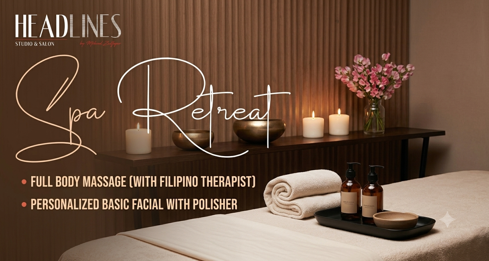 Spa massage room at Headlines Studio and Salon by Mikaal Zulfiqar, DHA Phase 5 Lahore