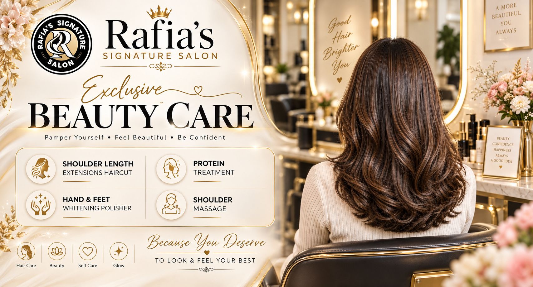 Haircut and beauty care treatment at Rafia's Signature Salon in Lahore