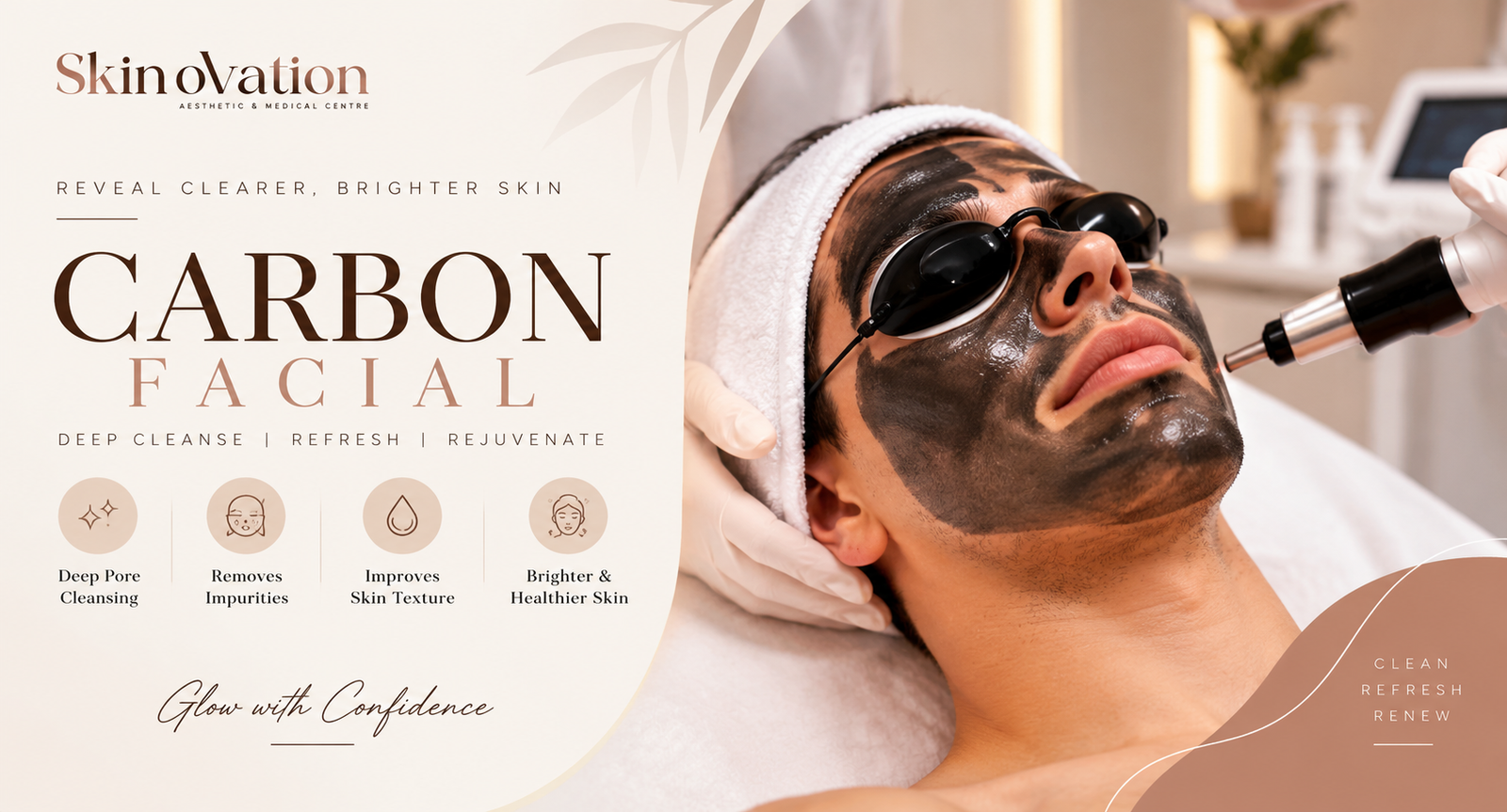 Carbon laser facial procedure at Skin Ovation DHA Lahore
