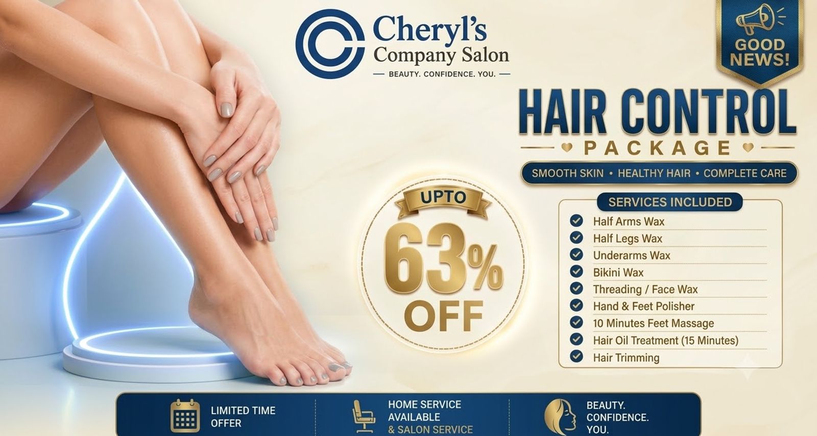 Hair care and polishing treatment at Cheryl's Company Salon in DHA Lahore