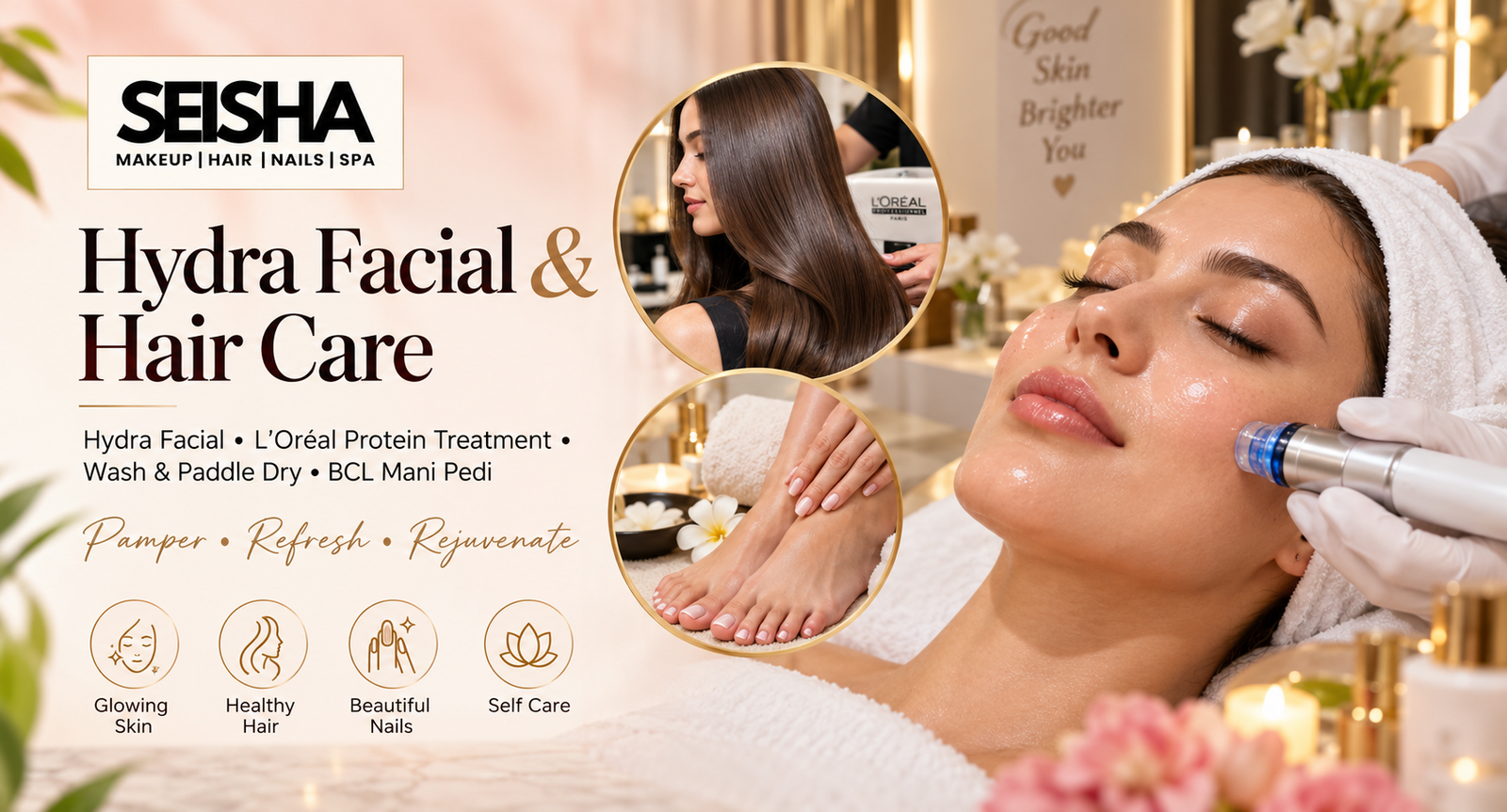 SEISHA Hydra Facial and salon package in DHA Phase 3