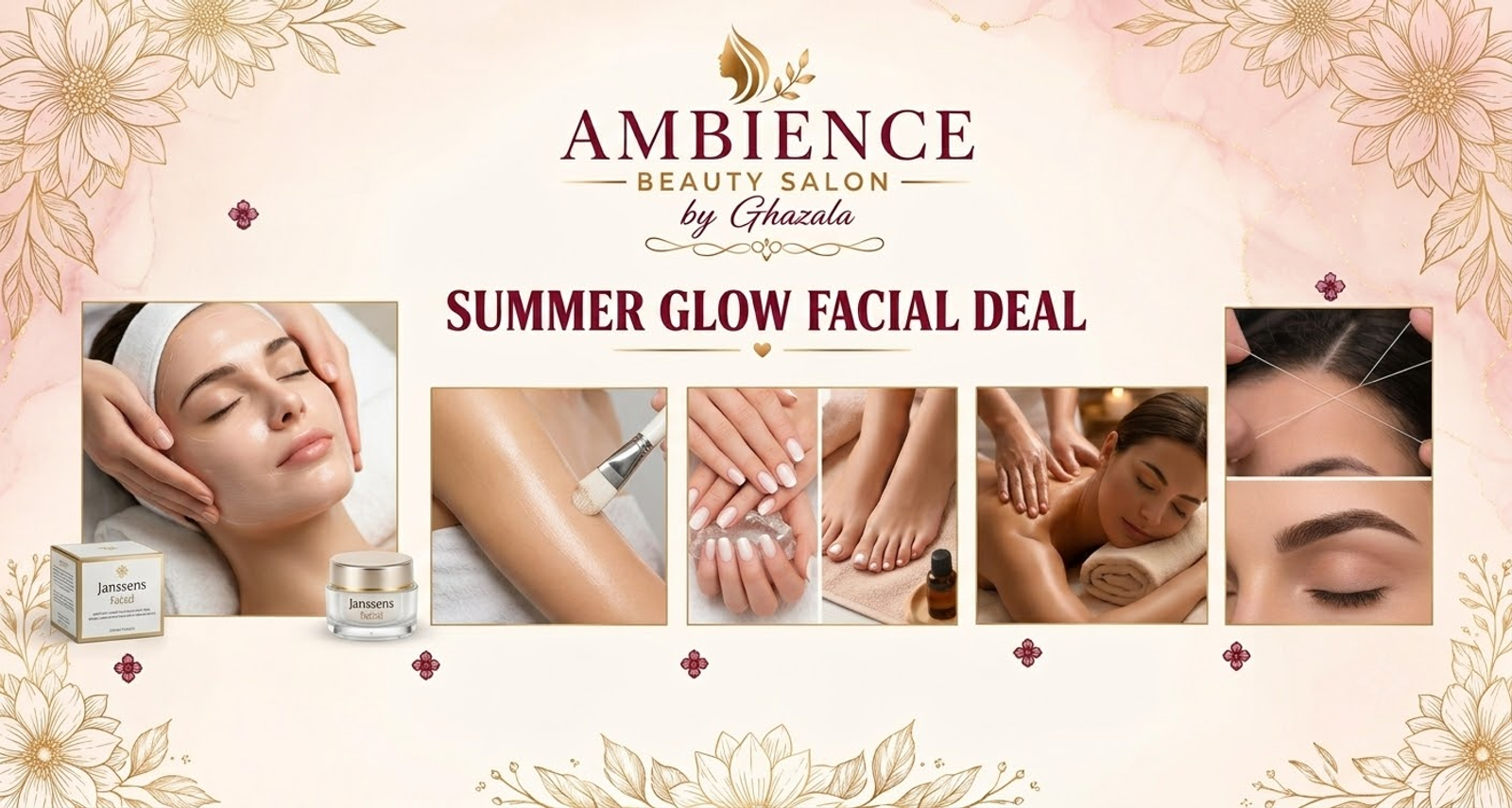 Janssen brightening facial treatment at Ambiance Beauty Salon by Ghazala in DHA Phase 8, Lahore