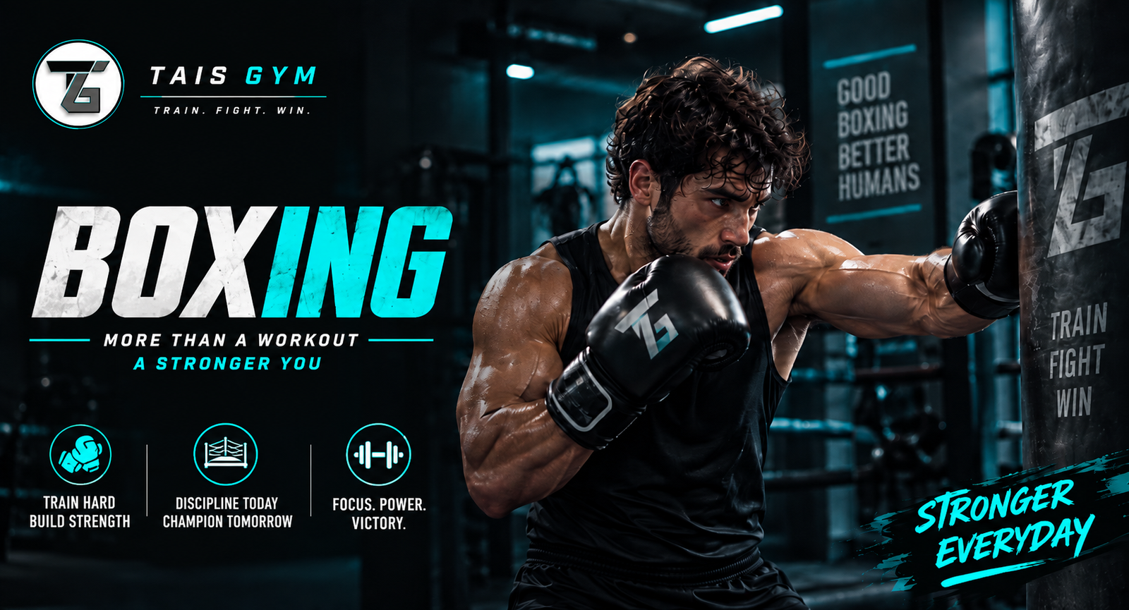Boxing ring and heavy punching bags at Tai's Gym in DHA Phase 3 Lahore