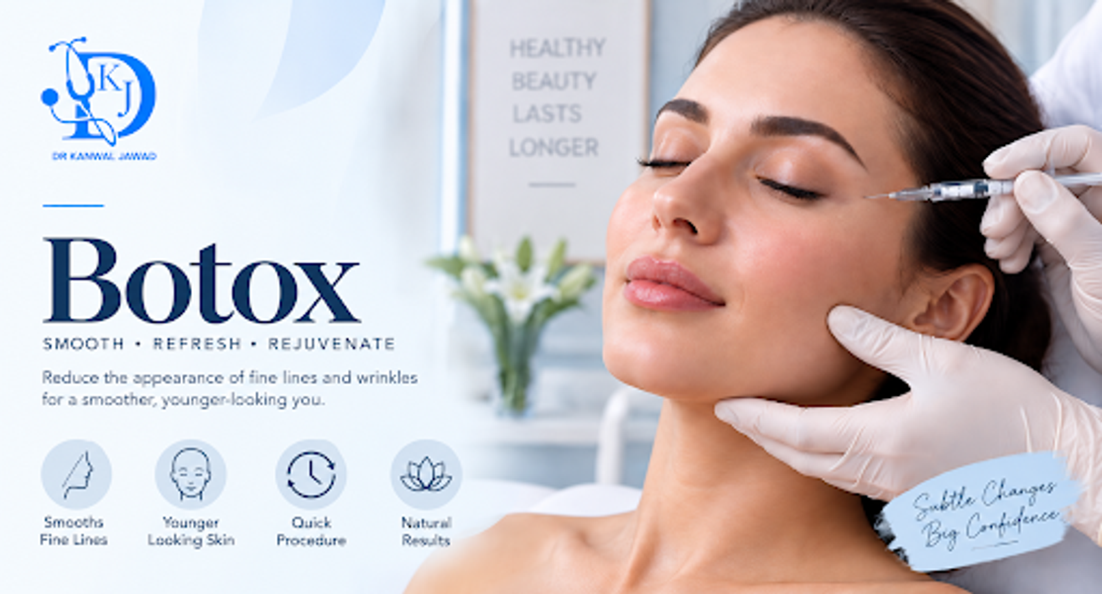 Botox fine line smoothing treatment at DKJ Aesthetics DHA Phase 6