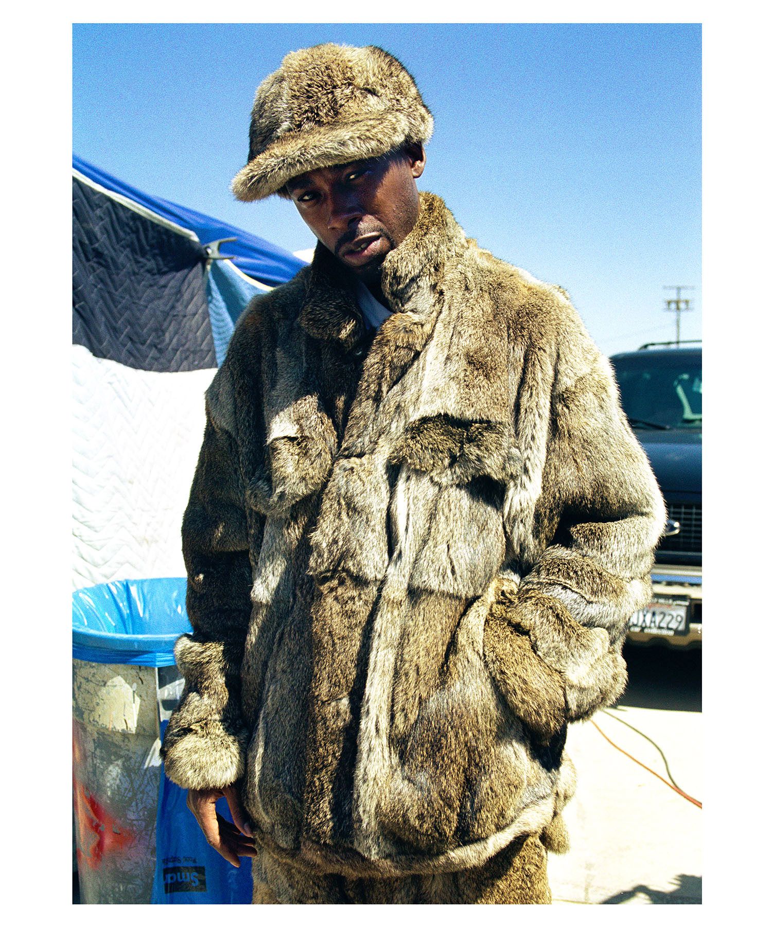 Gza On Set Of Gravel Pitt Video photographed by Tee Max