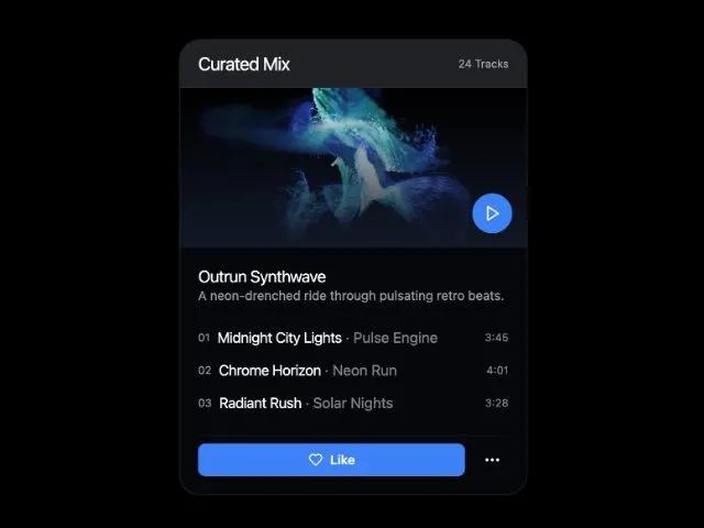 Playlist Card preview