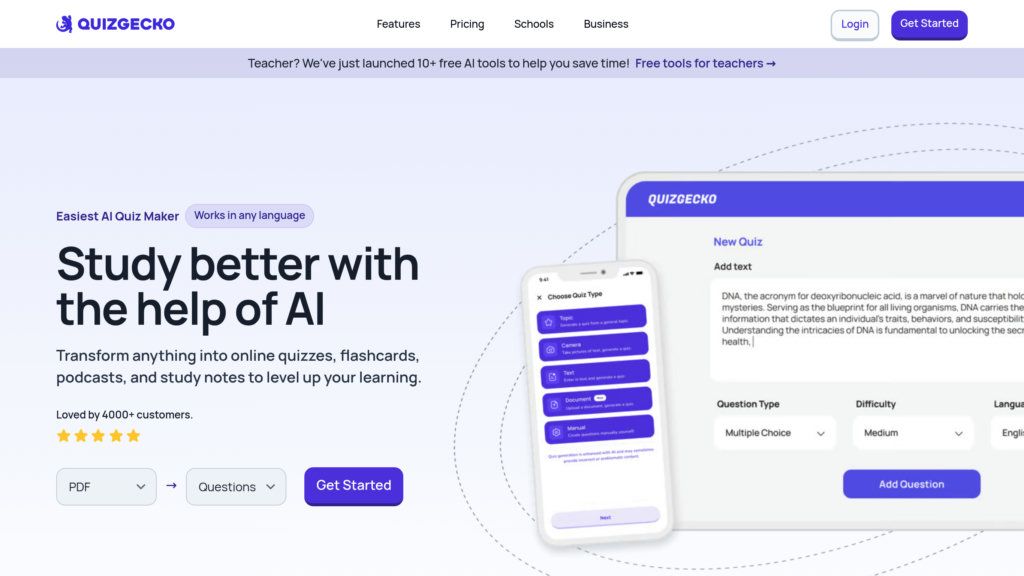 QuizGecko screenshot