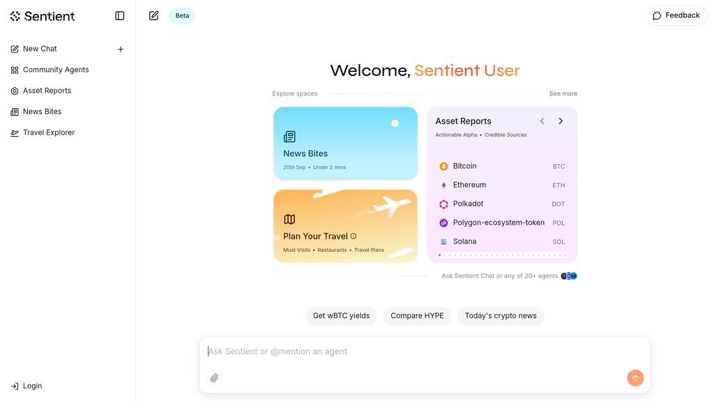 Sentient Chat screenshot