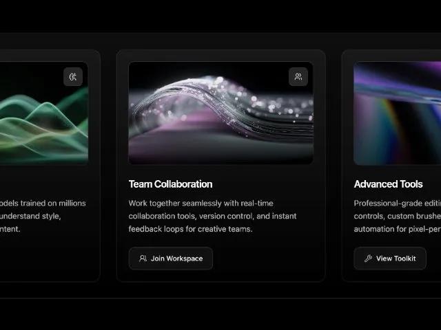 Responsive Feature Card Grid with CTAs preview