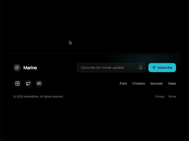 Responsive Footer with Newsletter Subscription preview
