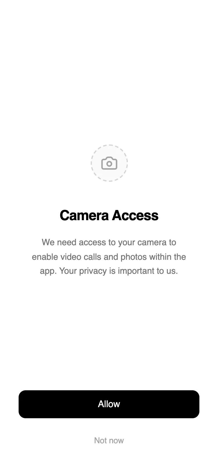 Permission request- Mobile app