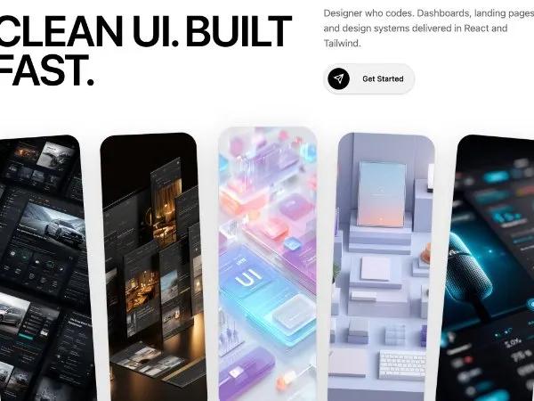 Hero Section with Animated Staggered Image Cards preview