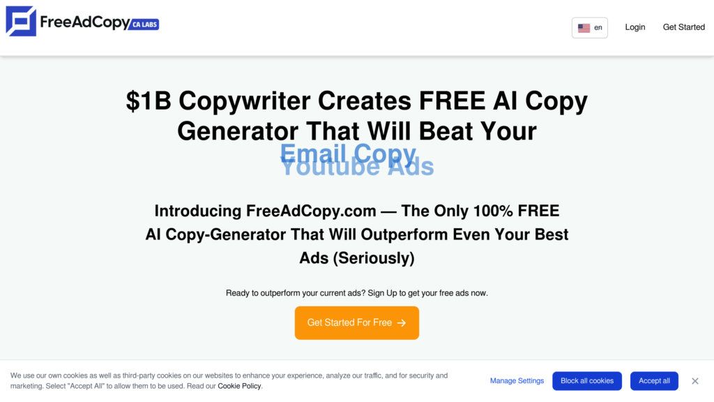 FreeAdCopy screenshot