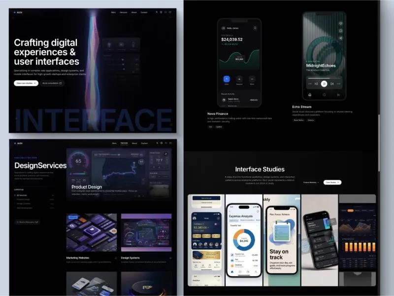 ALEX UX/UI Designer Portfolio Template preview