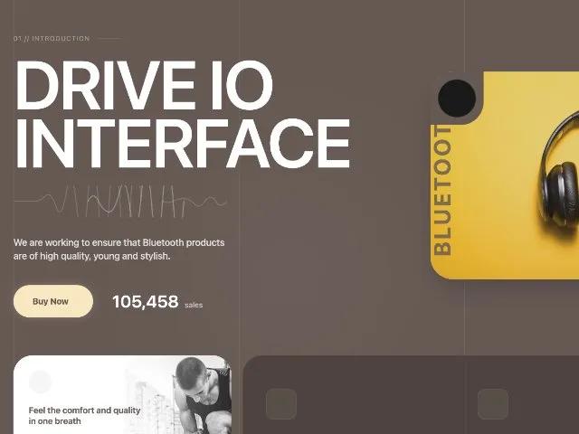 Headphone Product Hero with Stats and Features preview