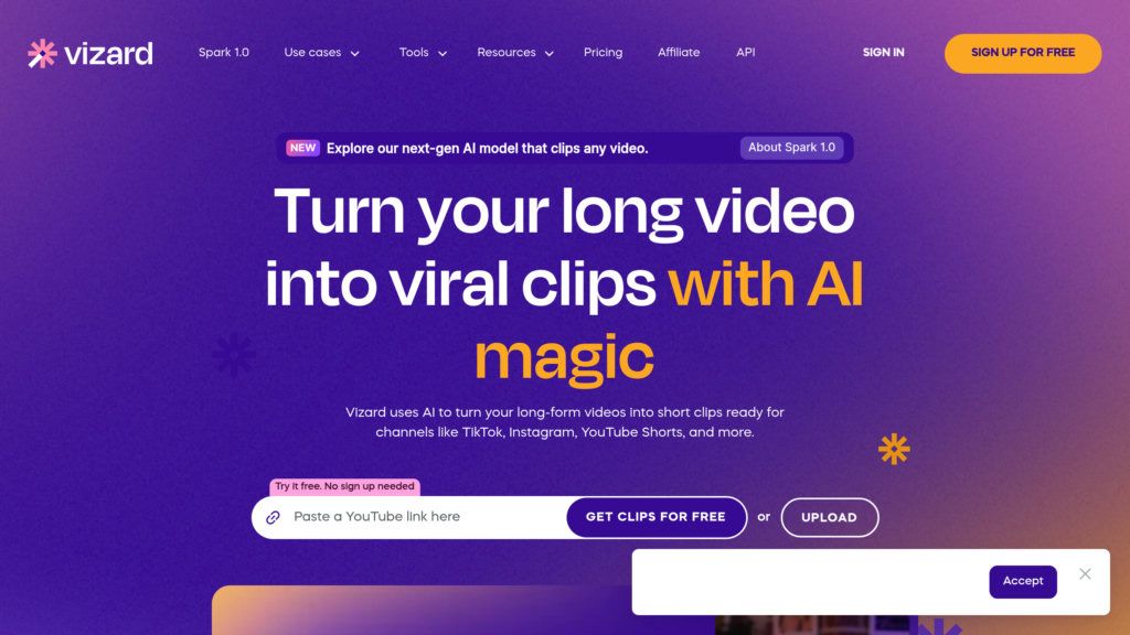 Vizard AI screenshot