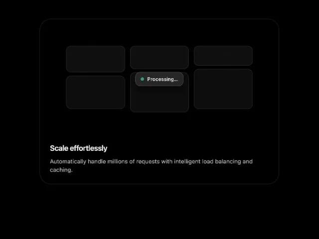 Feature Card with Processing Overlay preview