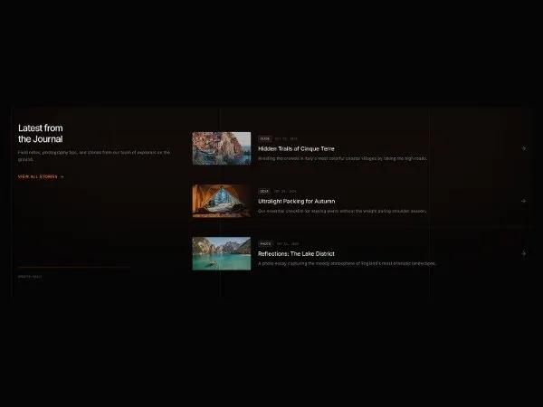 Latest Journal Articles List Section preview