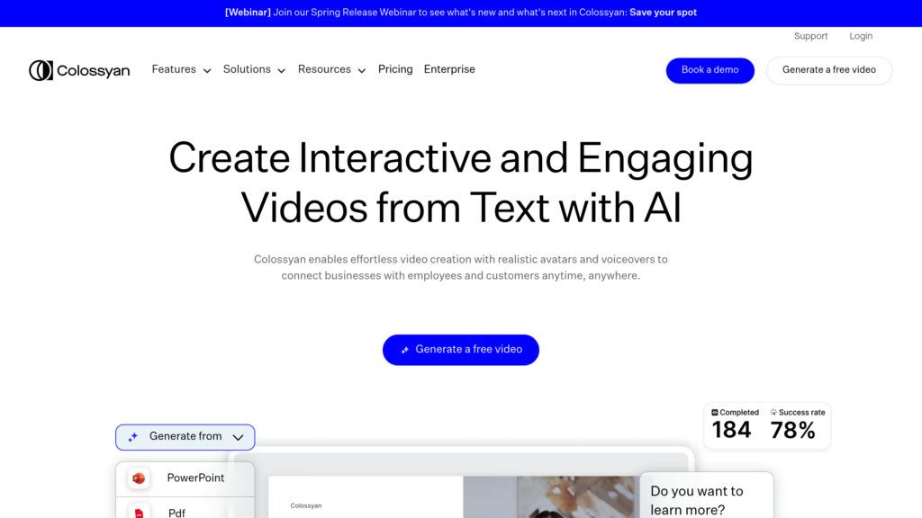 Colossyan screenshot