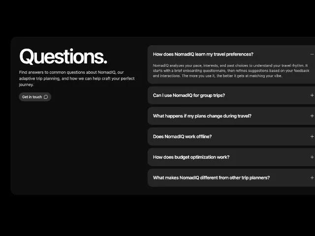 Interactive FAQ Accordion Section with CTA preview