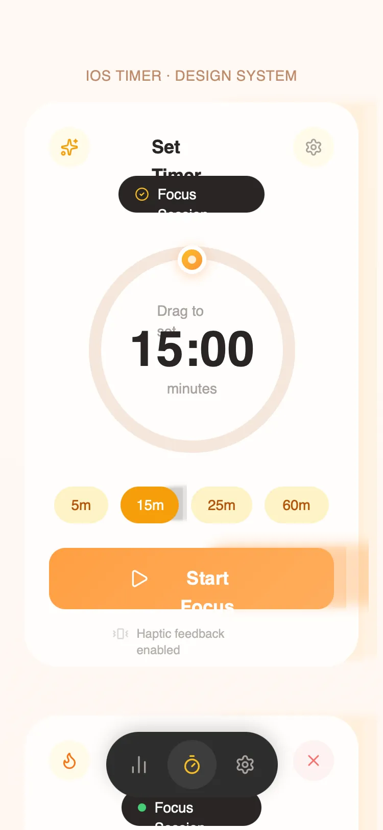 Cute Timer App - Natural Growth Palette