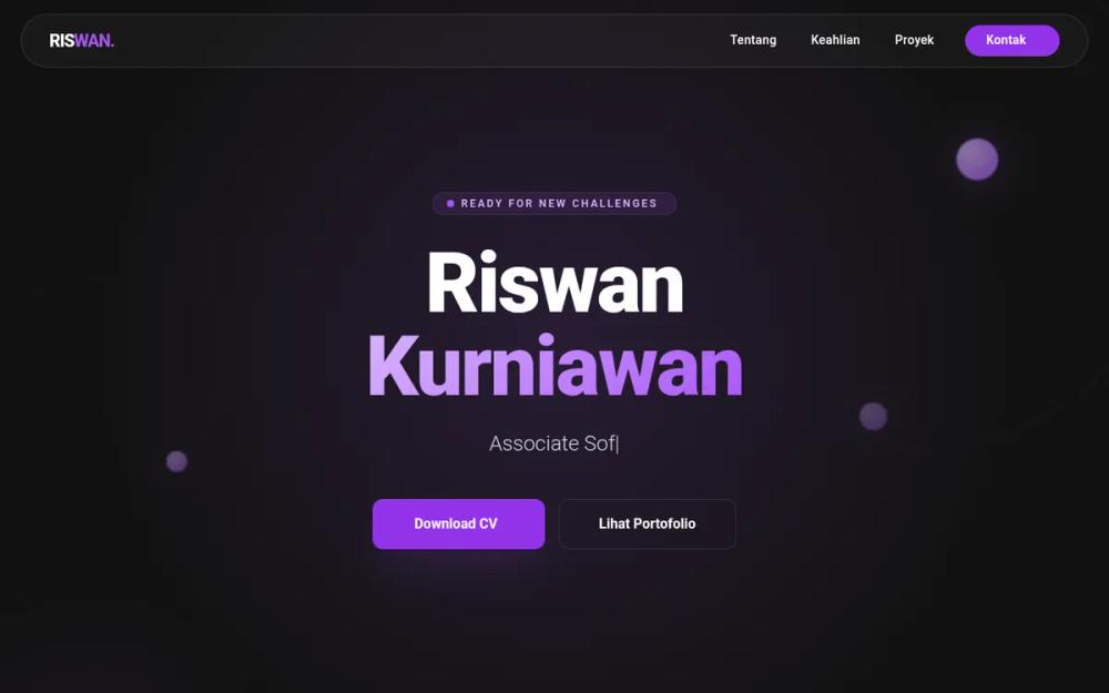 Riswan Kurniawan - Portfolio Modern Corporate