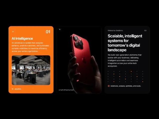 Responsive Feature Card Grid Section preview