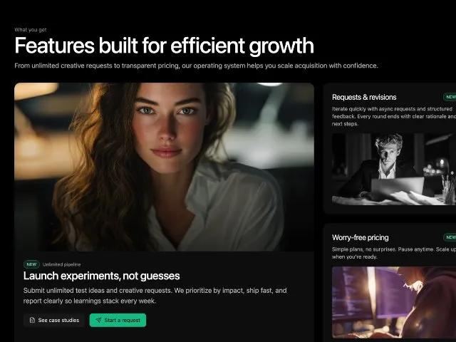 Responsive Feature Grid Section with Scroll Animations preview