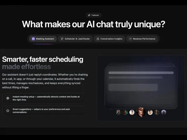 Interactive Feature Tabs Section with Gradient Indicator preview