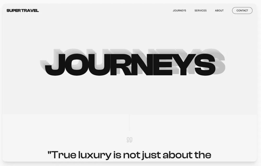 High Contrast Landing Page