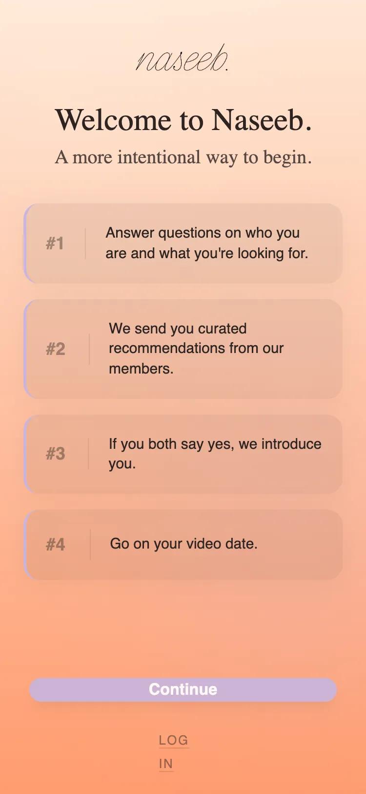 Naseeb - Soft Pastel Hero Screen