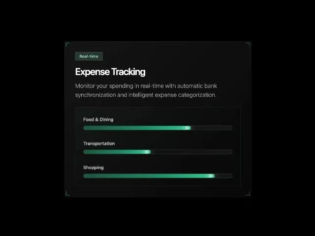 Glassmorphic Expense Tracking Card preview