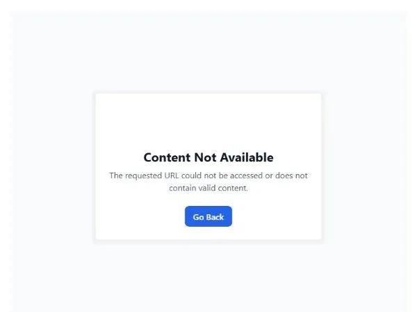 Error Message Component preview
