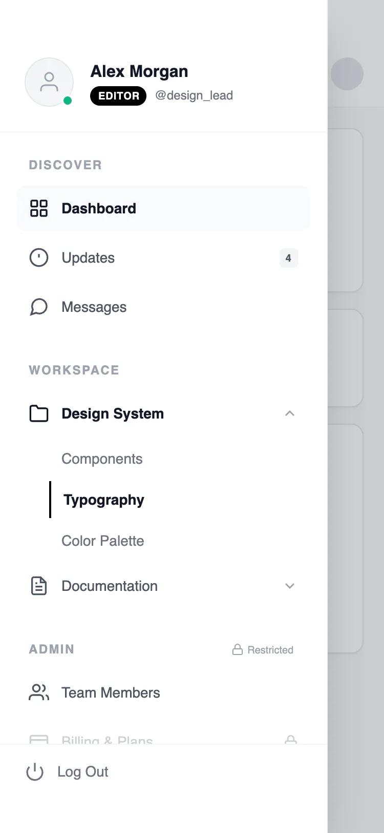 Role-Based Side Drawer Navigation