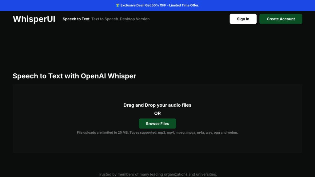 WhisperUI screenshot