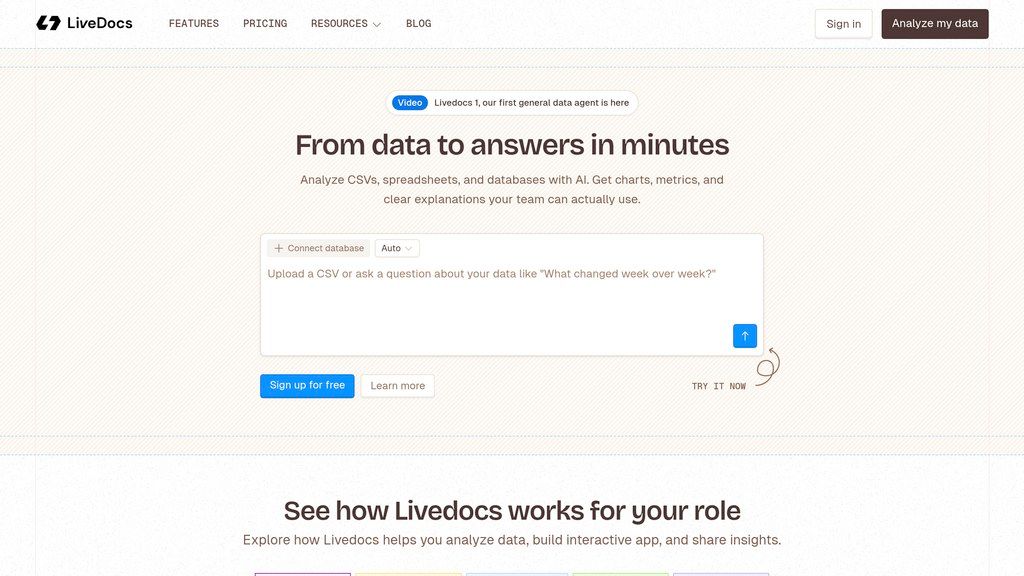 Livedocs screenshot
