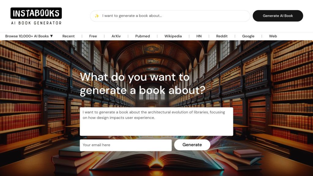 Instabooks AI screenshot
