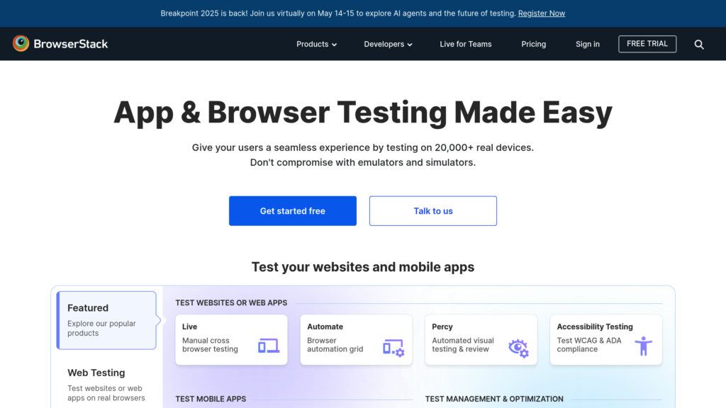 BrowserStack screenshot