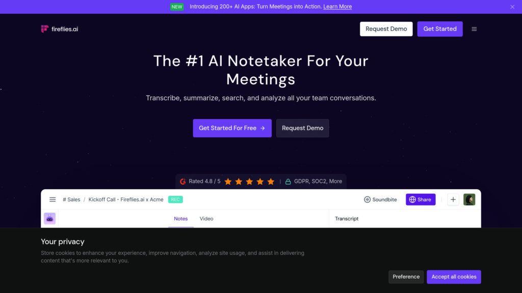 Fireflies.ai screenshot