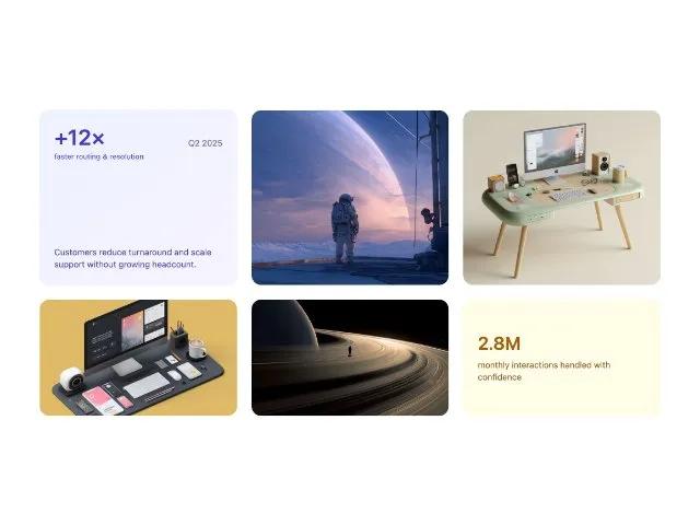 Responsive Metrics & Image Grid Section preview
