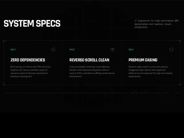 System Specs Feature Grid Section preview