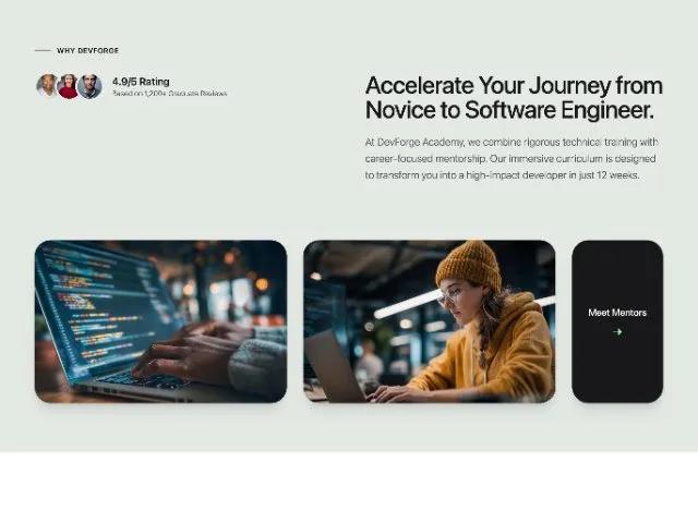 Why DevForge Highlight Section with Images preview