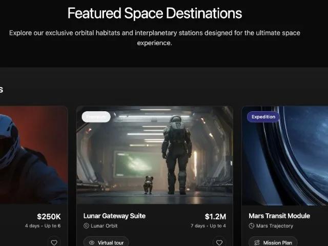 Animated Featured Destinations Card Section preview