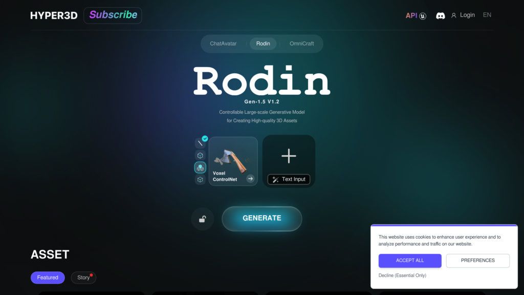 Hyper3D (Rodin) screenshot