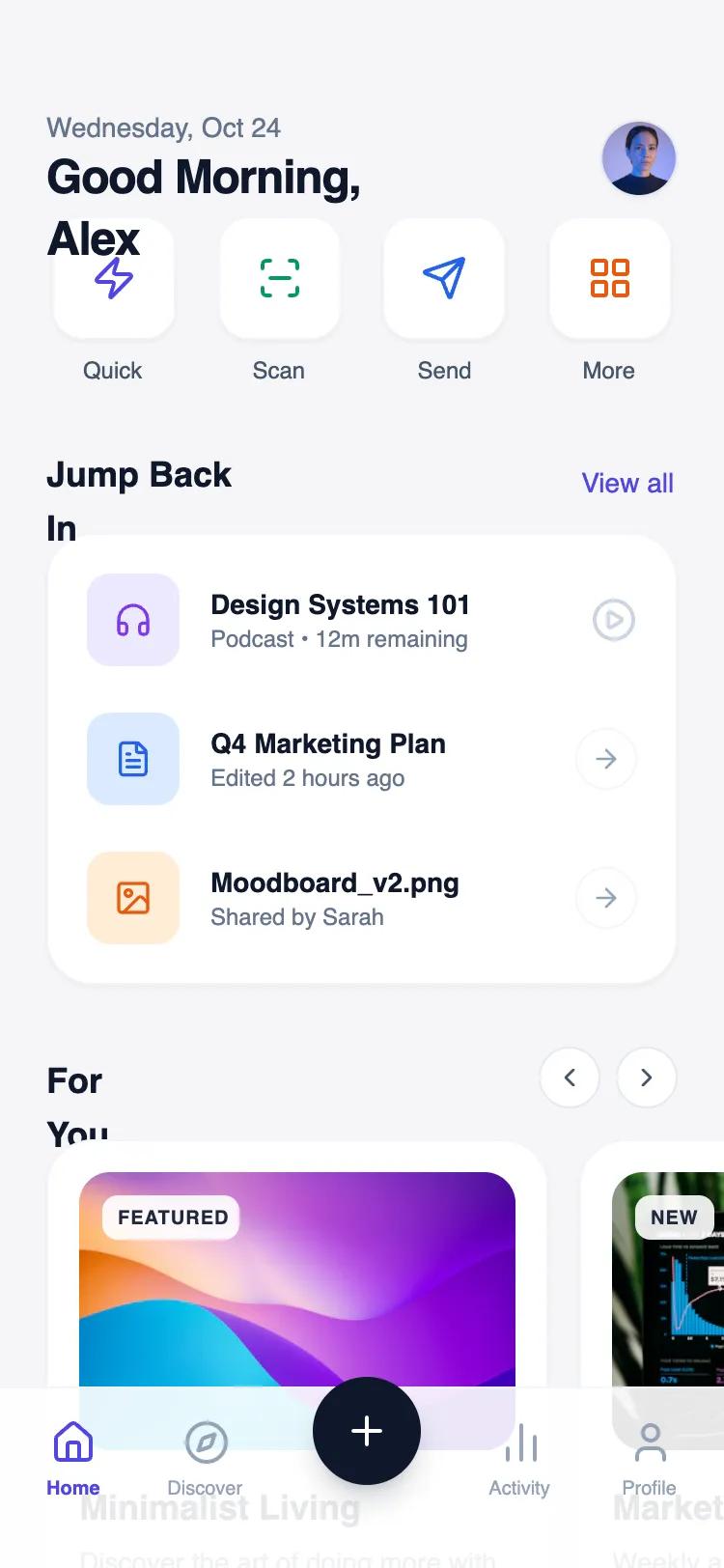 Personalized Section Stack